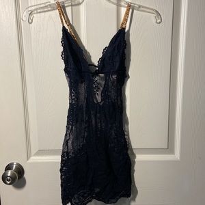 VS Very Sexy Lace Silhouette Fitted Babydoll (EUC)